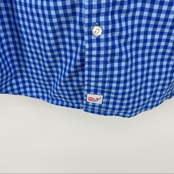 Vineyard Vines Murray Large Blue Gingham Long Sleeve - Picture 4 of 5